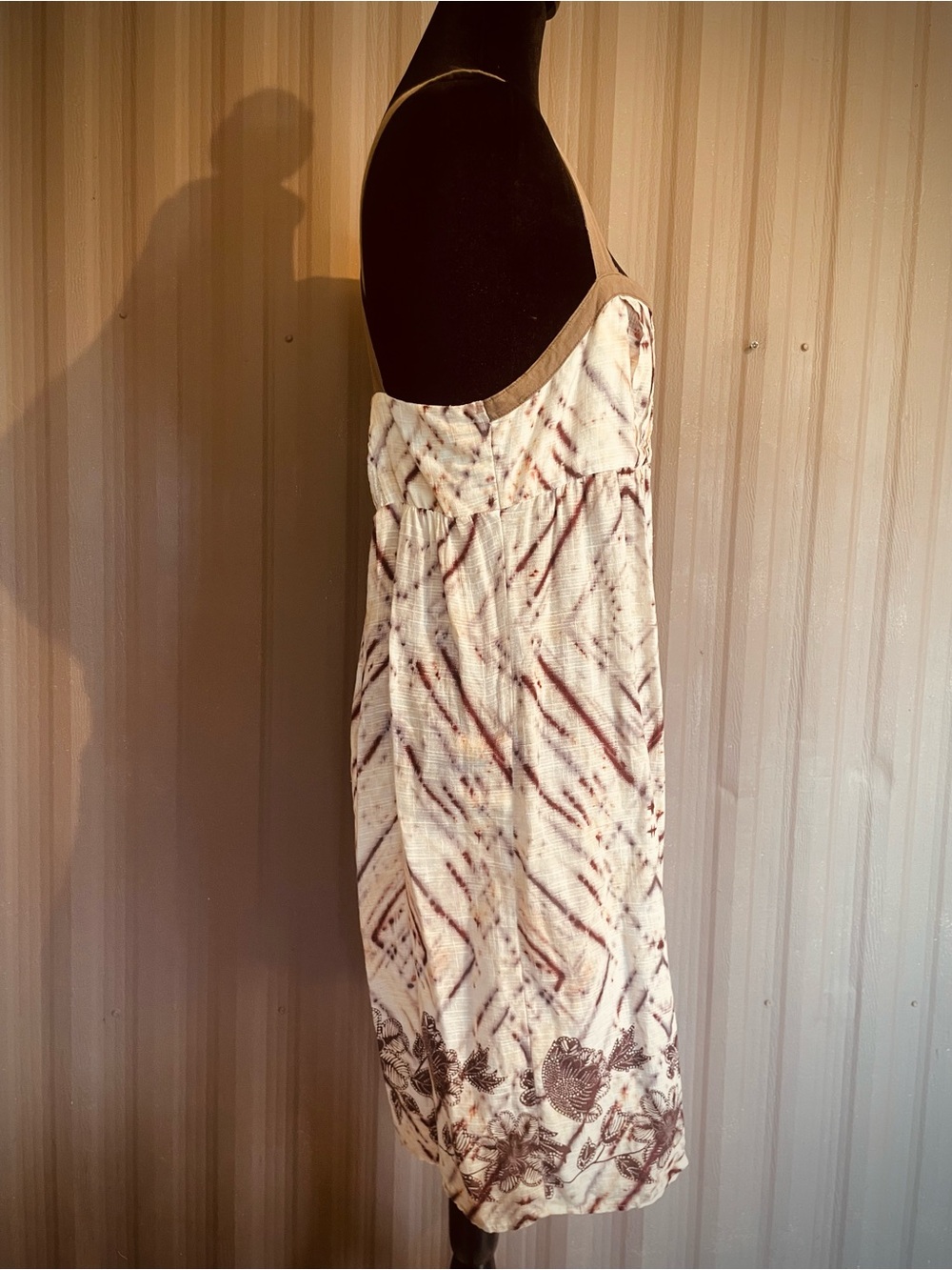 Anthro Eloise Sunny Forecast Chemise Dress Crisscross Strap Smocked Gauzy sz M - Picture 5 of 10